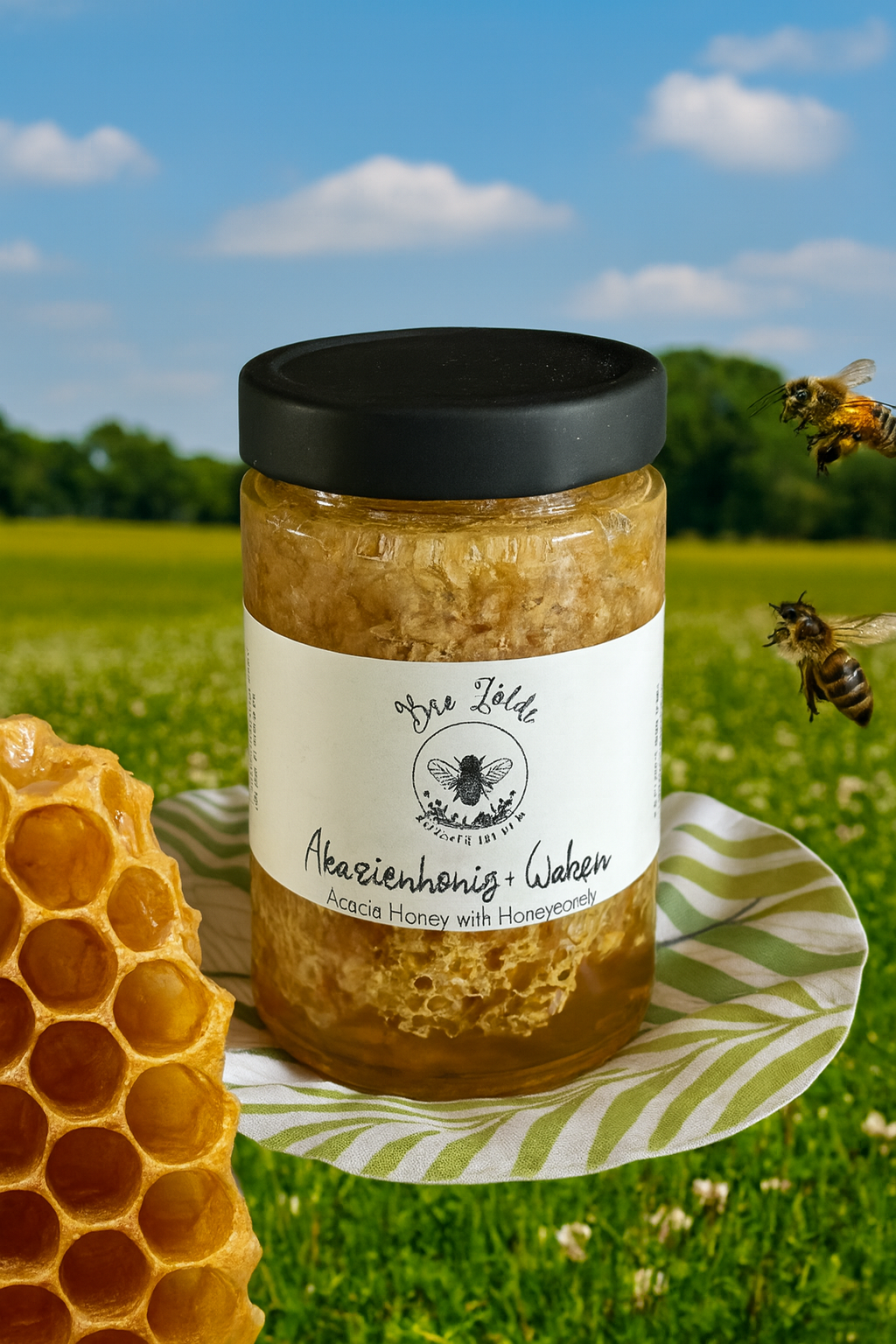 Akazienhonig+Wabenstücke