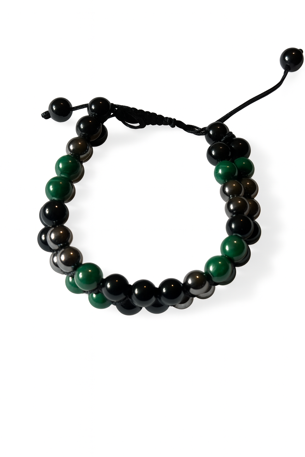 Armband Malachit Hämatit Obsidian