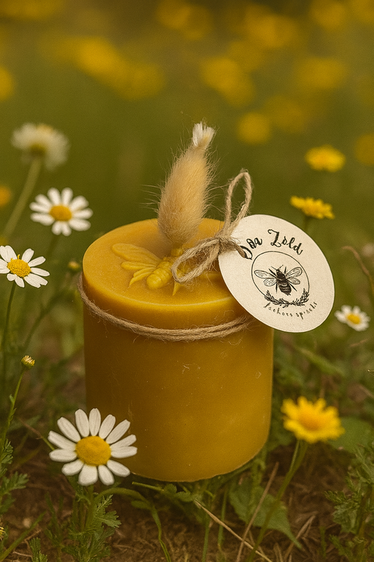 Bienenwachskerze mit Deckel