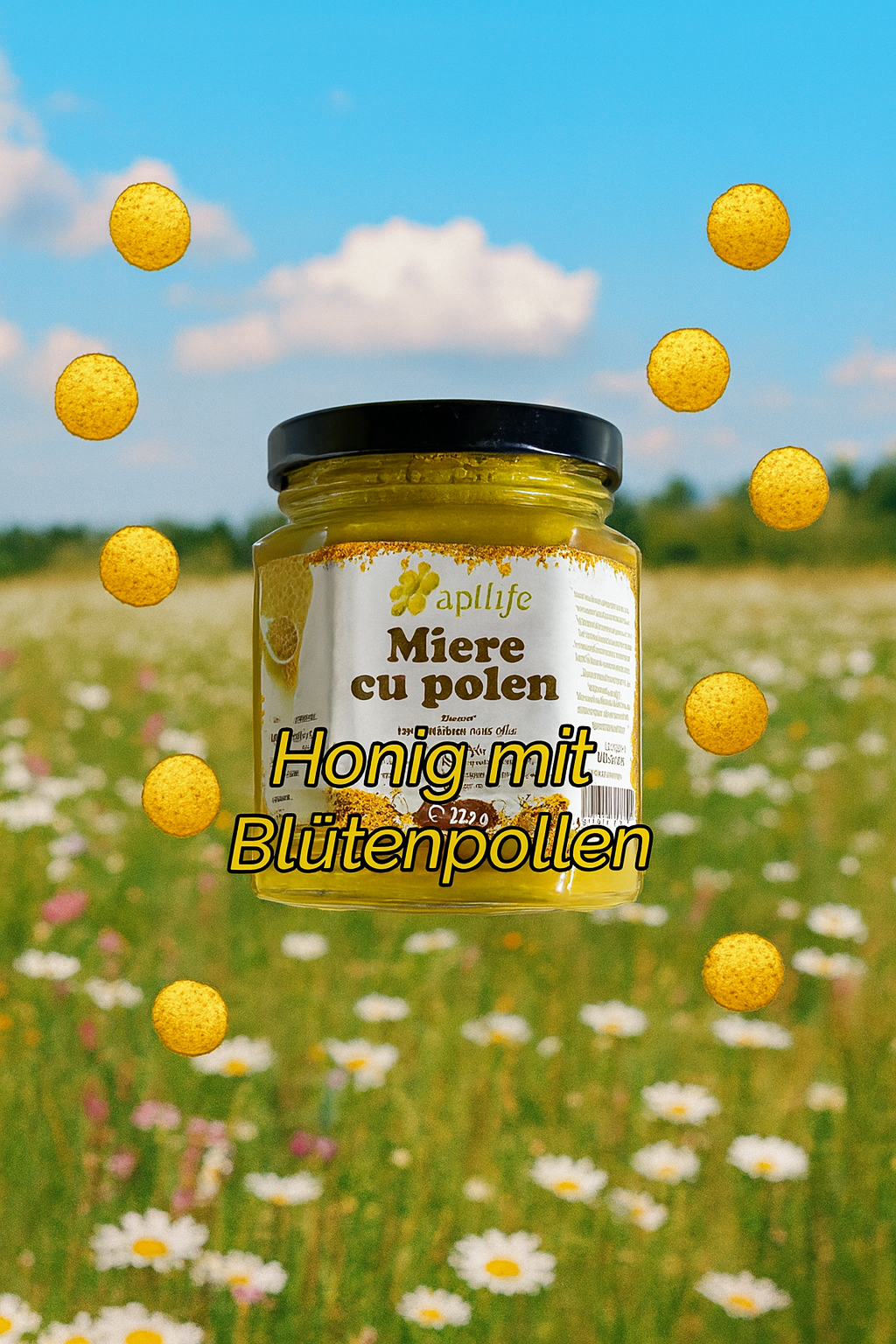 Honig mit Blütenpollen