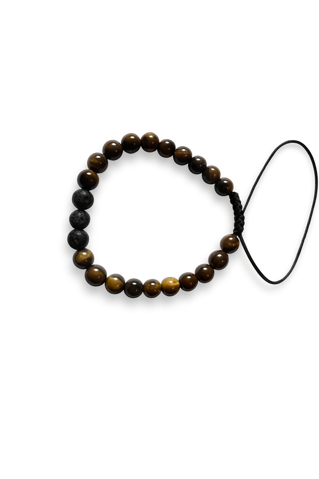 Armband Set 2x Tigerauge Lavastein