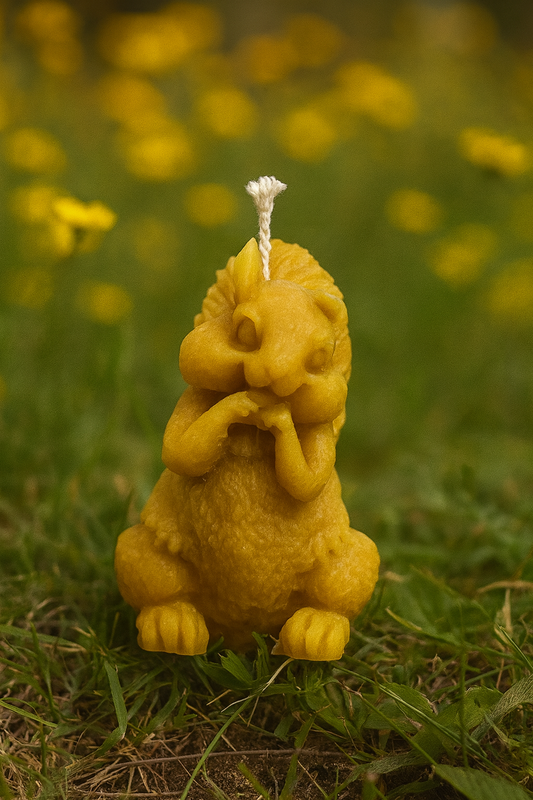 Bienenwachskerze Motiv Eichhörnchen